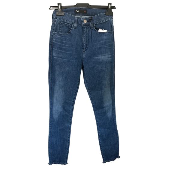 3X1 Jeans W3 Skinny Crop Jeans Raw Hem 'Sally' Wash Size 25 New with tags - Picture 1 of 7